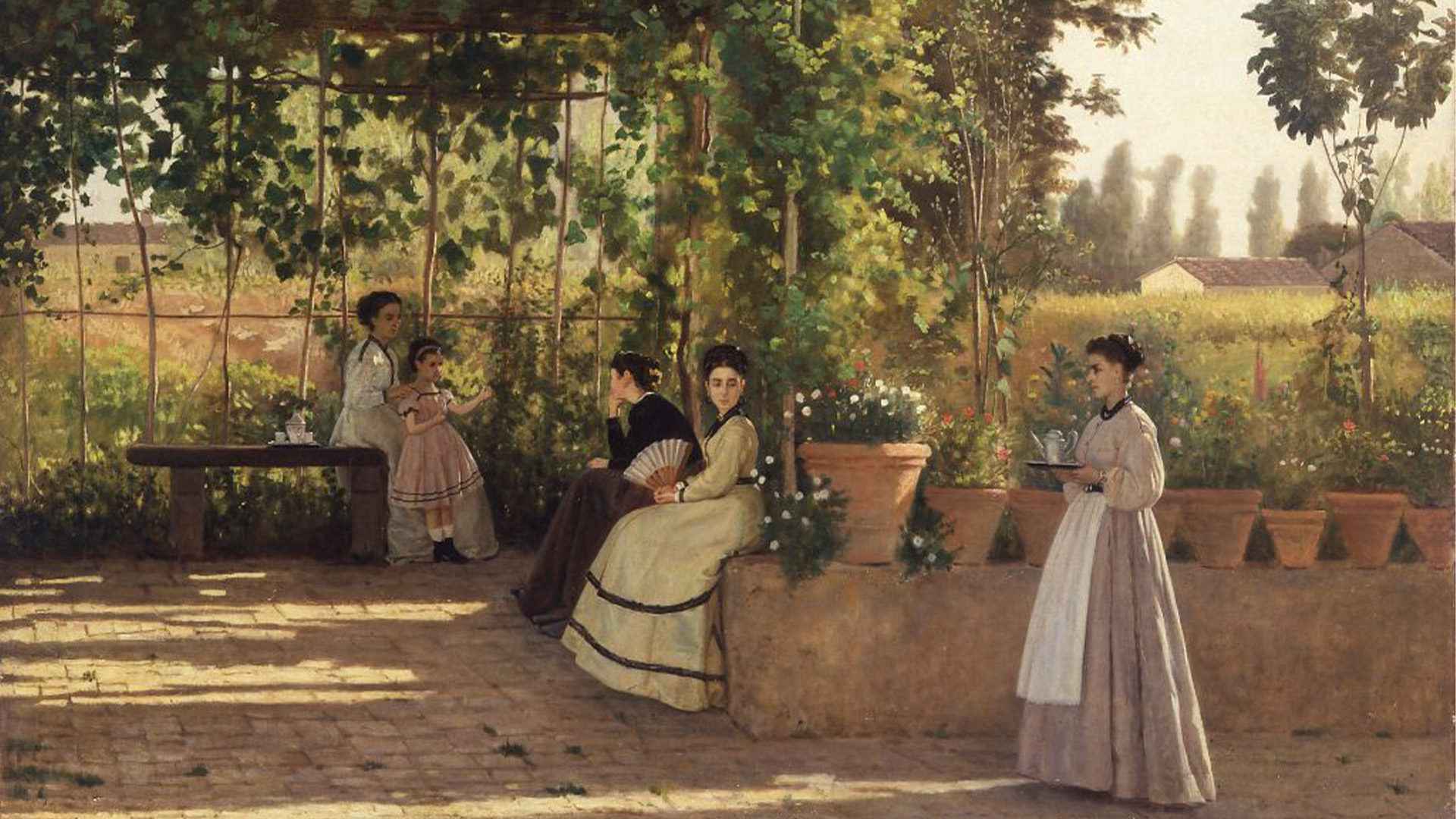 immagine di un dipinto dei macchiaioli